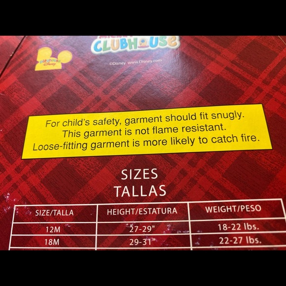 Mickey Mouse Club House Minnie Mouse Pajama Set. - Picture 5 of 7